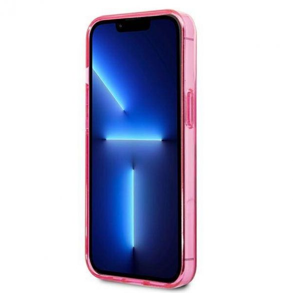 Karl Lagerfeld KLHCP13LTGKCP Husă rigidă pentru iPhone 13 Pro / 13 6,1" rożowy/roz Gradient Ikonik Karl & Choupette