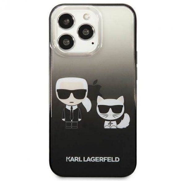 Karl Lagerfeld KLHCP13LTGKCK iPhone 13 Pro / 13 6,1" hardcase czarny/negru Gradient Ikonik Karl & Choupette