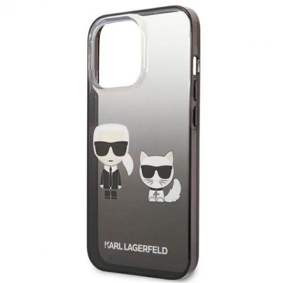 Karl Lagerfeld KLHCP13LTGKCK iPhone 13 Pro / 13 6,1" hardcase czarny/negru Gradient Ikonik Karl & Choupette