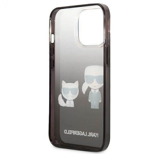 Karl Lagerfeld KLHCP13LTGKCK iPhone 13 Pro / 13 6,1" hardcase czarny/negru Gradient Ikonik Karl & Choupette