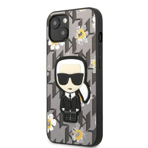 Karl Lagerfeld KLHCP13SPMNFIK1 Husa pentru iPhone 13 mini 5,4" szary/gri Flower Ikonik Karl