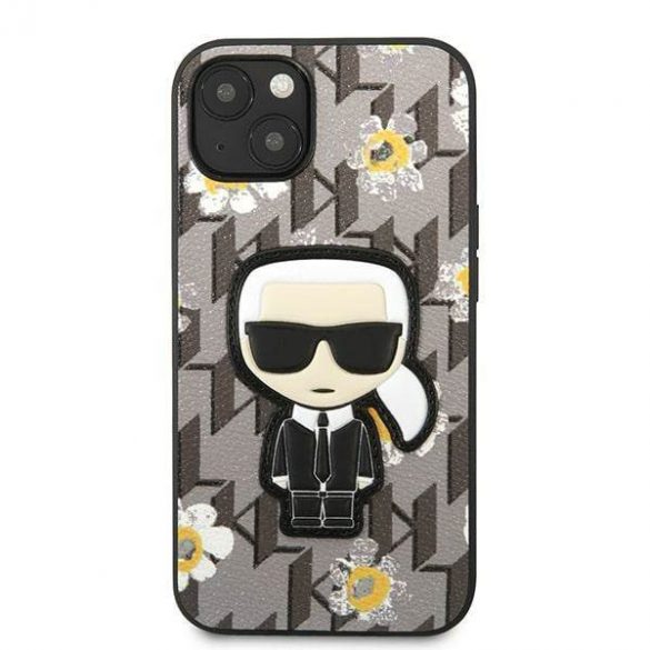 Karl Lagerfeld KLHCP13SPMNFIK1 Husa pentru iPhone 13 mini 5,4" szary/gri Flower Ikonik Karl