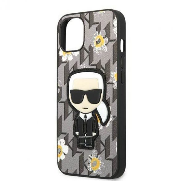 Karl Lagerfeld KLHCP13SPMNFIK1 Husa pentru iPhone 13 mini 5,4" szary/gri Flower Ikonik Karl