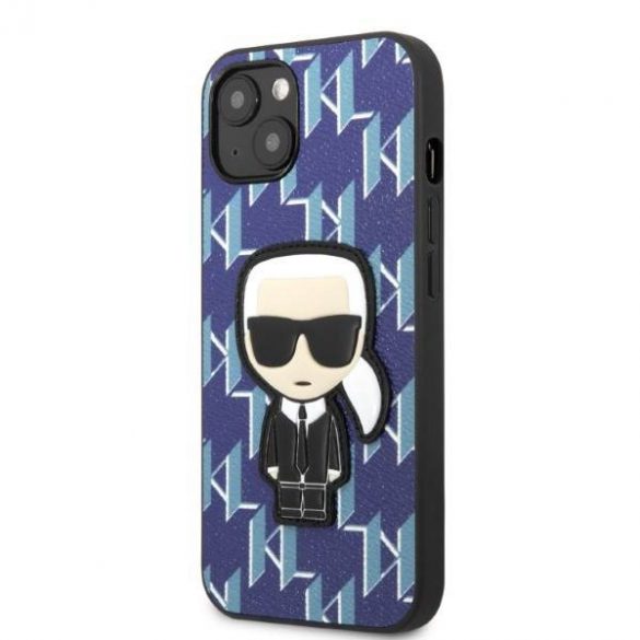 Karl Lagerfeld KLHCP13SPMNIKBL iPhone 13 mini 5,4" husă rigidă niebieski/albastru Husă monogramă Ikonik Patch