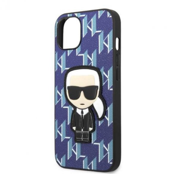 Karl Lagerfeld KLHCP13SPMNIKBL iPhone 13 mini 5,4" husă rigidă niebieski/albastru Husă monogramă Ikonik Patch