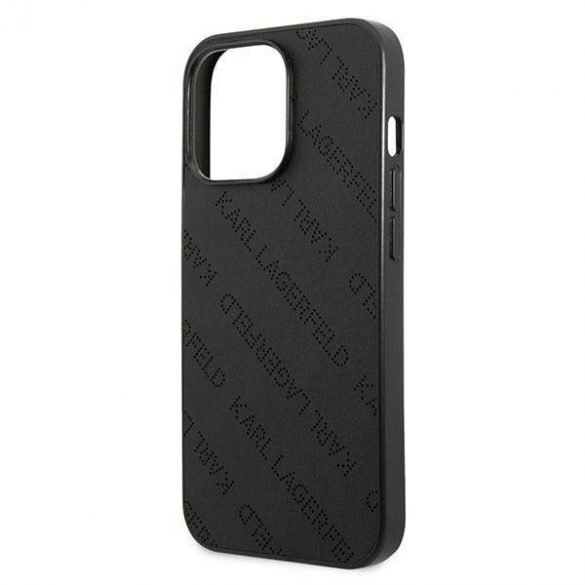 Karl Lagerfeld KLHCP13LPTLK iPhone 13 Pro / 13 6,1" hardcase czarny/negru Perforated Allover