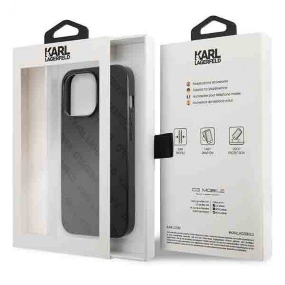 Karl Lagerfeld KLHCP13LPTLK iPhone 13 Pro / 13 6,1" hardcase czarny/negru Perforated Allover