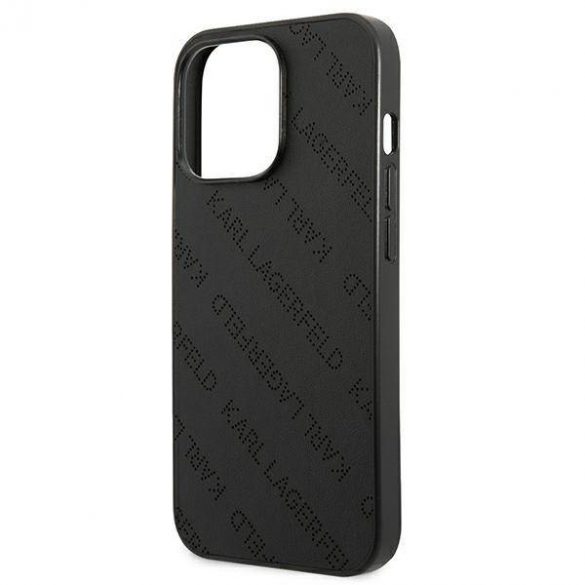 Karl Lagerfeld KLHCP13XPTLK iPhone 13 Pro Max 6,7" hard Husă negru/negru Perforated Allover husă