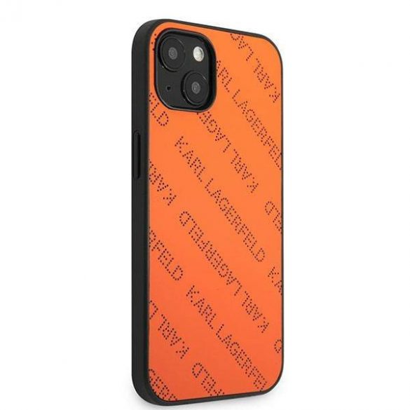 Karl Lagerfeld KLHCP13MPTLO iPhone 13 / 14 / 15 6,1" hardcase pomarańczowy/orange Perforated Allover