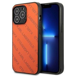 Karl Lagerfeld KLHCP13XPTLO iPhone 13 Pro Max 6,7" hard Husă pomarańczowy/orange Perforated Allover husă