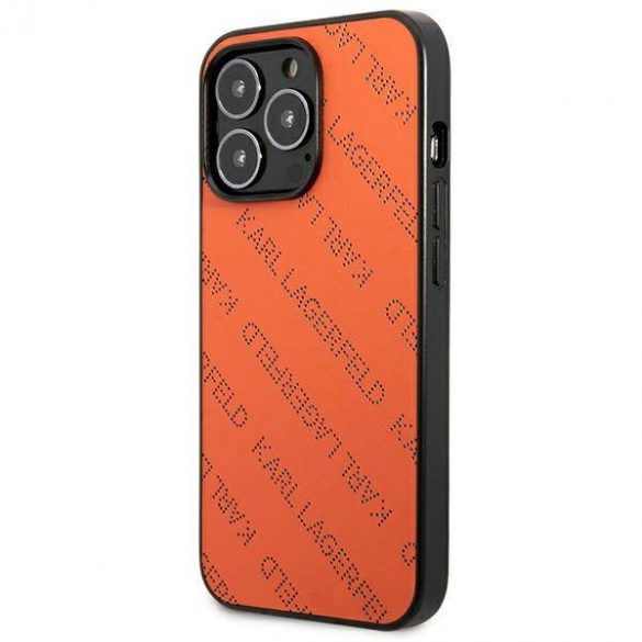 Karl Lagerfeld KLHCP13XPTLO iPhone 13 Pro Max 6,7" hard Husă pomarańczowy/orange Perforated Allover husă