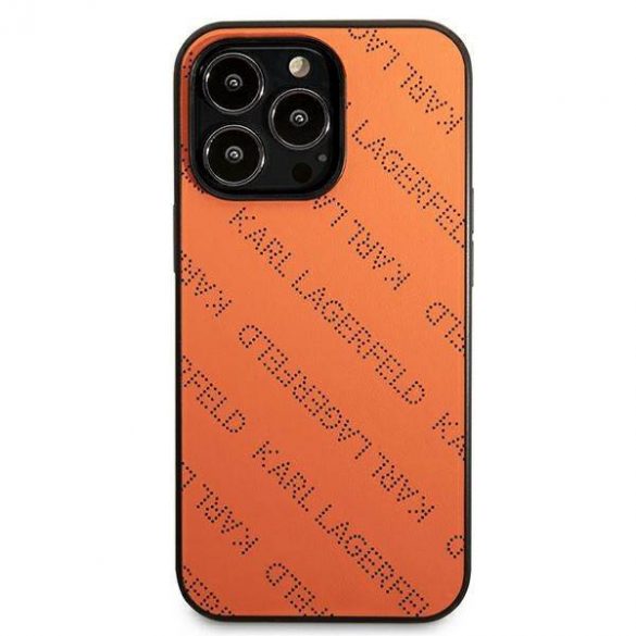 Karl Lagerfeld KLHCP13XPTLO iPhone 13 Pro Max 6,7" hard Husă pomarańczowy/orange Perforated Allover husă