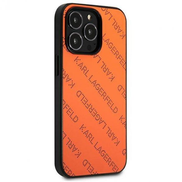 Karl Lagerfeld KLHCP13XPTLO iPhone 13 Pro Max 6,7" hard Husă pomarańczowy/orange Perforated Allover husă