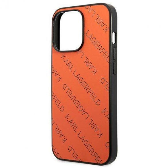 Karl Lagerfeld KLHCP13XPTLO iPhone 13 Pro Max 6,7" hard Husă pomarańczowy/orange Perforated Allover husă