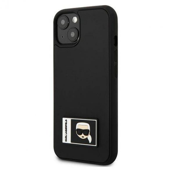 Karl Lagerfeld KLHCP13M3DKPK iPhone 13 / 14 / 15 6,1" czarny/negru hardcase Ikonik Patch