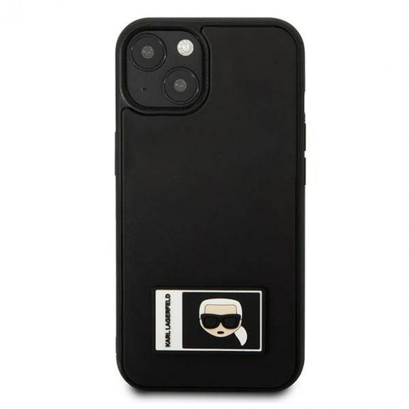 Karl Lagerfeld KLHCP13M3DKPK iPhone 13 / 14 / 15 6,1" czarny/negru hardcase Ikonik Patch