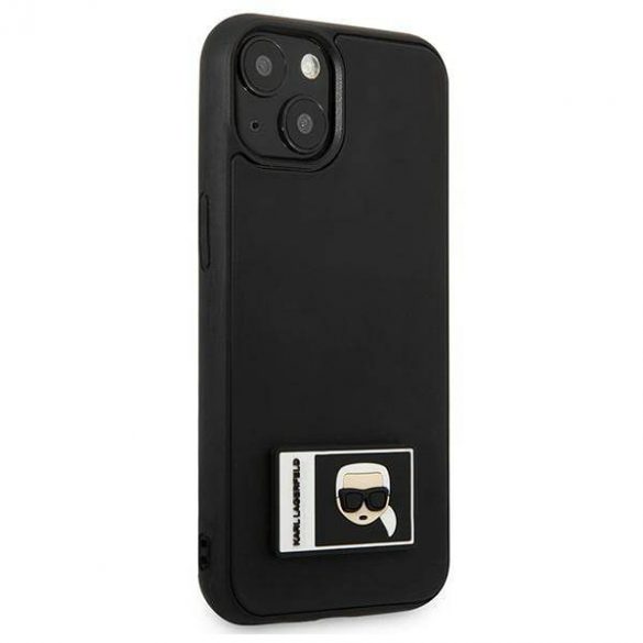 Karl Lagerfeld KLHCP13M3DKPK iPhone 13 / 14 / 15 6,1" czarny/negru hardcase Ikonik Patch