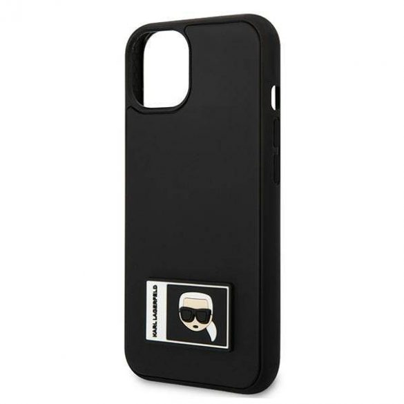 Karl Lagerfeld KLHCP13M3DKPK iPhone 13 / 14 / 15 6,1" czarny/negru hardcase Ikonik Patch