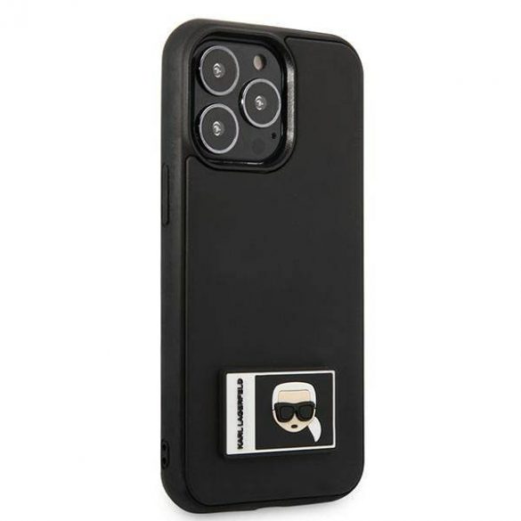 Karl Lagerfeld KLHCP13L3DKPK iPhone 13 Pro / 13 6,1" carcasa rigidă neagră Ikonik Patch