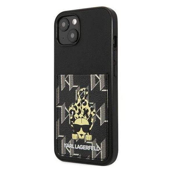 Karl Lagerfeld KLHCP13MCANCNK iPhone 13 / 14 / 15 6,1" hardcase czarny/negru Slot pentru carduri Karlimals