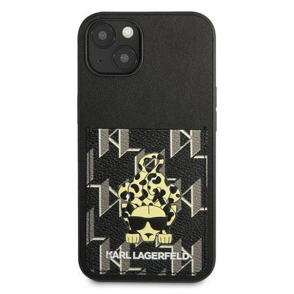 Karl Lagerfeld KLHCP13MCANCNK iPhone 13 / 14 / 15 6,1" hardcase czarny/negru Slot pentru carduri Karlimals