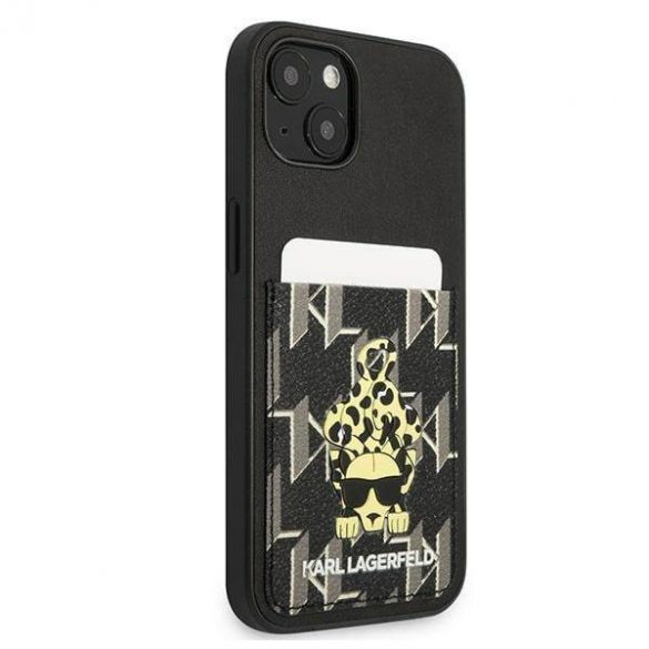 Karl Lagerfeld KLHCP13MCANCNK iPhone 13 / 14 / 15 6,1" hardcase czarny/negru Slot pentru carduri Karlimals