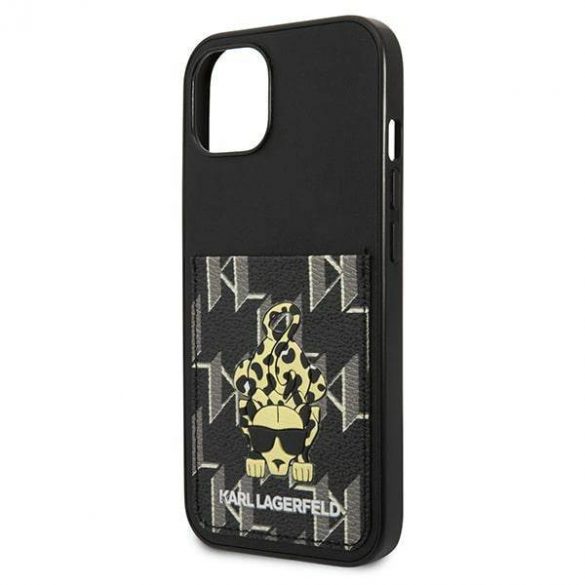 Karl Lagerfeld KLHCP13MCANCNK iPhone 13 / 14 / 15 6,1" hardcase czarny/negru Slot pentru carduri Karlimals