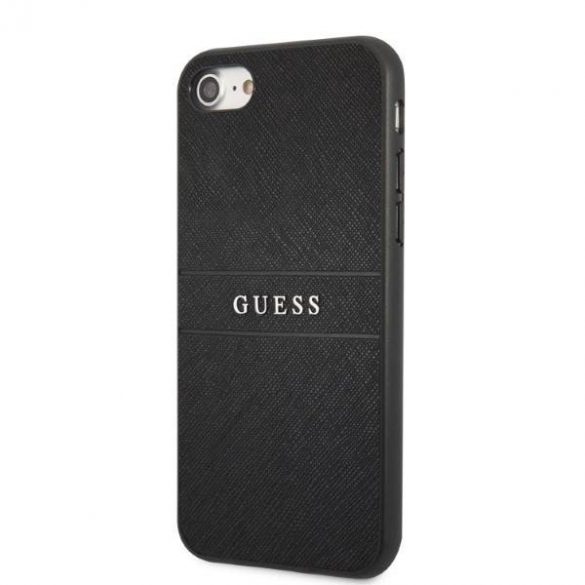 Guess GUHCI8PSASBBK iPhone 7/8 / SE 2020 / SE 2022 negru / negru Saffiano curea husă