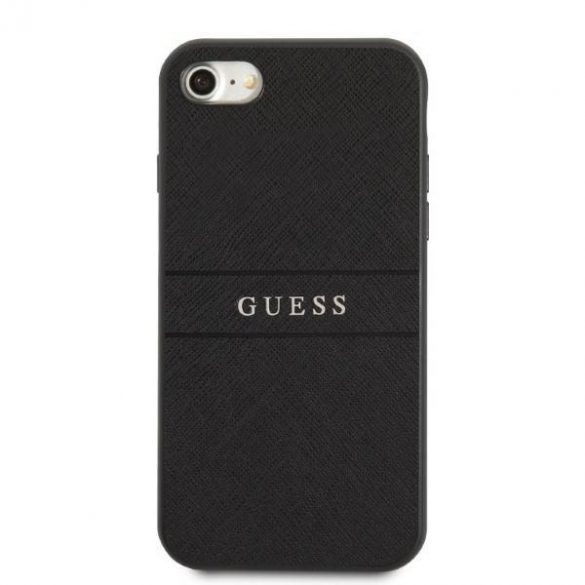 Guess GUHCI8PSASBBK iPhone 7/8 / SE 2020 / SE 2022 negru / negru Saffiano curea husă