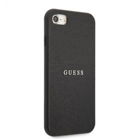 Guess GUHCI8PSASBBK iPhone 7/8 / SE 2020 / SE 2022 negru / negru Saffiano curea husă