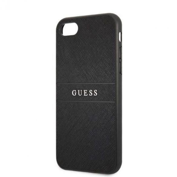 Guess GUHCI8PSASBBK iPhone 7/8 / SE 2020 / SE 2022 negru / negru Saffiano curea husă