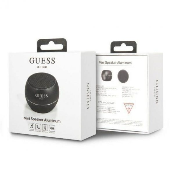 Guess głośnik Bluetooth GUWSALGEK Difuzor mini czarny/negru