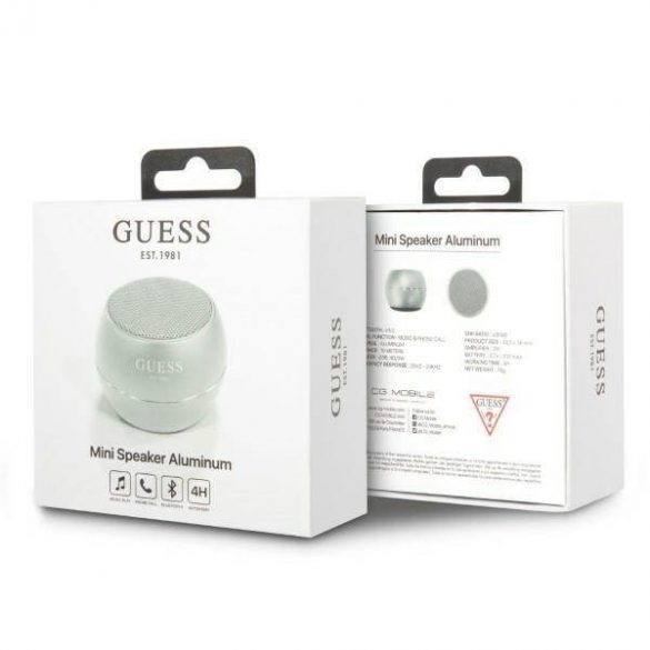 Guess głośnik Bluetooth GUWSALGEG Difuzor mini szary/gri