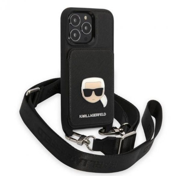 Karl Lagerfeld KLHCP13LSAKHPK iPhone 13 Pro / 13 6,1" hard Husă Saffiano Metal Karl Head husă