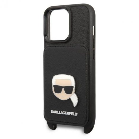 Karl Lagerfeld KLHCP13LSAKHPK iPhone 13 Pro / 13 6,1" hard Husă Saffiano Metal Karl Head husă