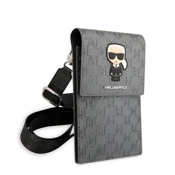 Karl Lagerfeld Geantă  KLWBSAMIPG srebrny/silver Ikonik Karl Monogram Patch husă