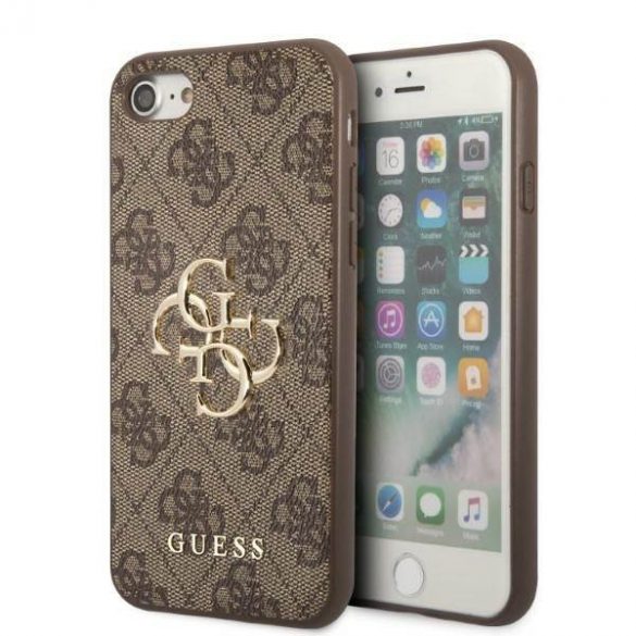 Guess GUHCI84GMGBR iPhone 7/8/SE 2020/2022 maro/maro închis 4G Big Metal Logo husă