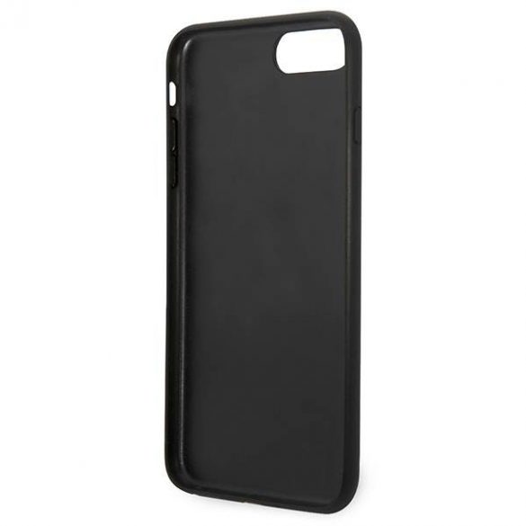 Karl Lagerfeld KLHCI8LSAKICKCBK iPhone 7 Plus / 8 Plus negru/negru hard Husă Saffiano Karl&Choupette Head Husă