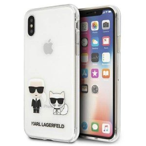 Karl Lagerfeld KLHCI65CKTR iPhone Xs Max Hardcase Husa transparenta Karl & Choupette