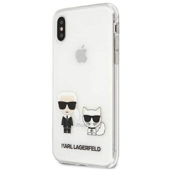 Karl Lagerfeld KLHCI65CKTR iPhone Xs Max Hardcase Husa transparenta Karl & Choupette