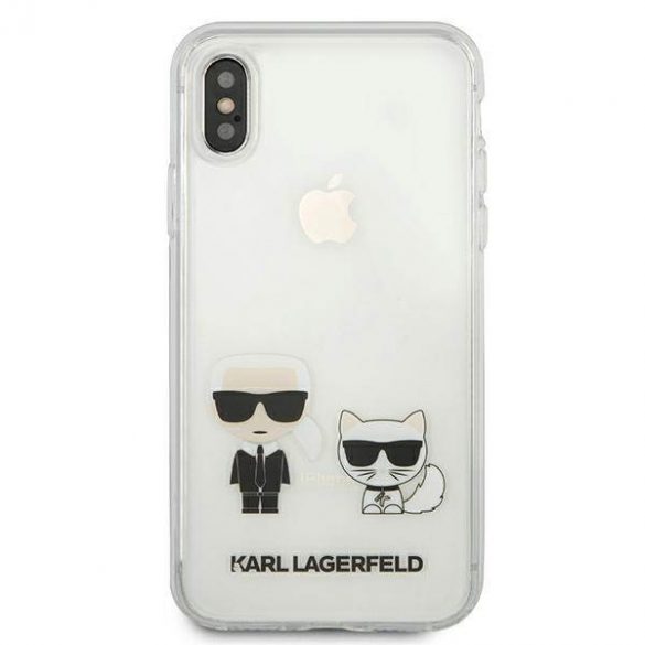 Karl Lagerfeld KLHCI65CKTR iPhone Xs Max Hardcase Husa transparenta Karl & Choupette