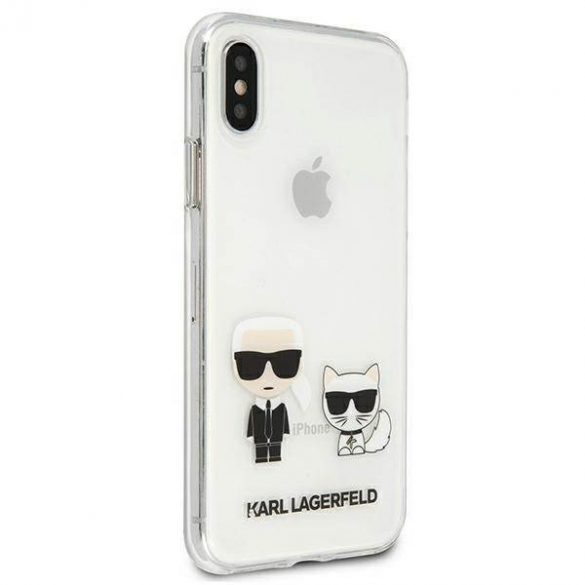 Karl Lagerfeld KLHCI65CKTR iPhone Xs Max Hardcase Husa transparenta Karl & Choupette