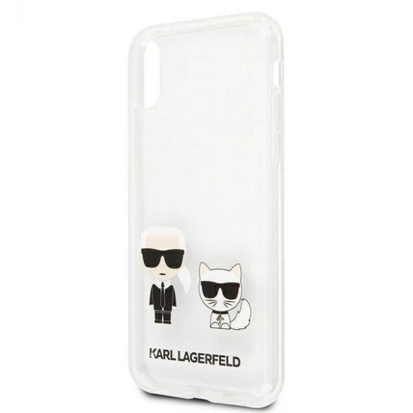 Karl Lagerfeld KLHCI65CKTR iPhone Xs Max Hardcase Husa transparenta Karl & Choupette