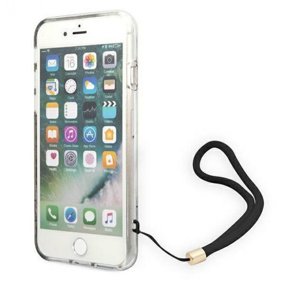 Guess GUOHCI8H4STW Husă rigidă pentru iPhone SE 2022 / SE 2020 / 7/ 8 brązowy/maro 4G Print Strap