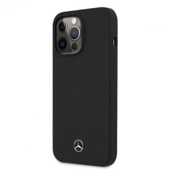 Mercedes MEHMP13XSILBK Carcasă rigidă din silicon pentru iPhone 13 Pro Max de 6,7 inchi/negru