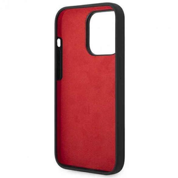 Ferrari FEHCP14LSIBBK iPhone 14 Pro 6,1" carcasă rigidă/neagră Husă siliconă metal cu logo