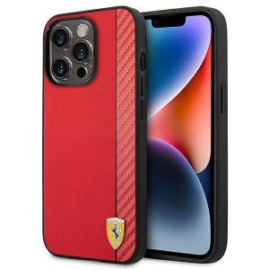 Ferrari FEHCP14LAXRE iPhone 14 Pro 6,1" roșu/roșu hard HusăHusădin carbon