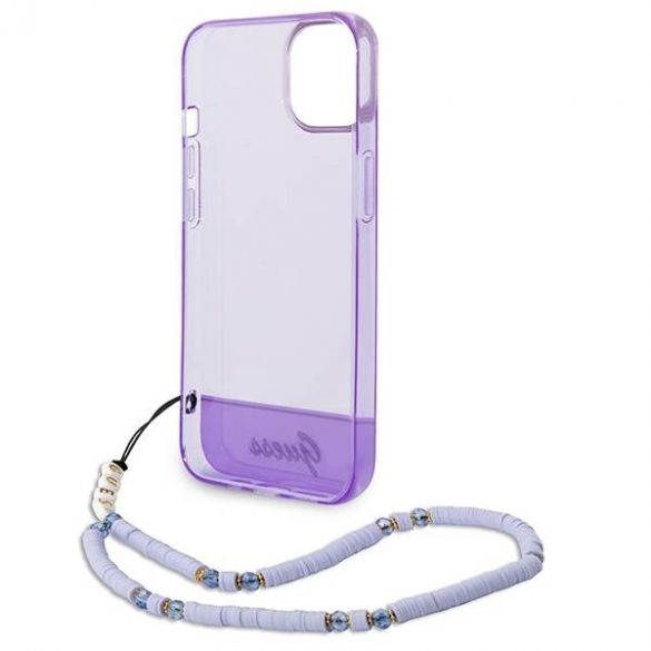 Guess GUHCP14SHGCOHU iPhone 14 / 15 / 13 6.1" fioletowy/purpuriu hardcase Curea perla translucida