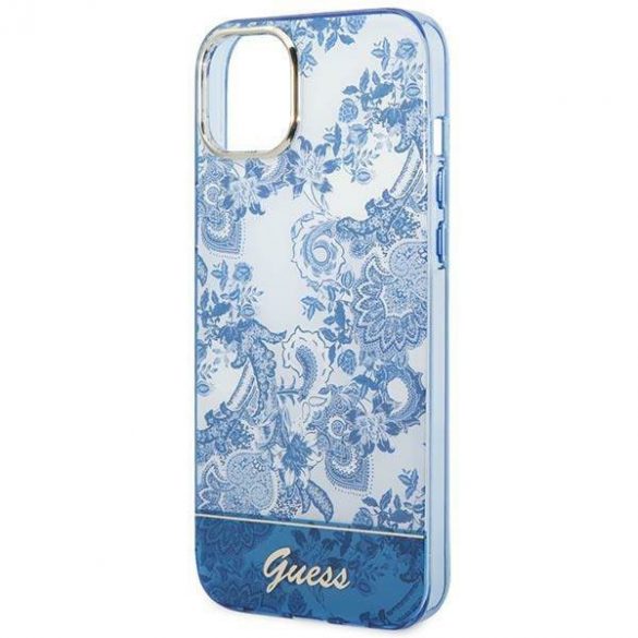 Guess GUHCP14MHGPLHB iPhone 14 Plus / 15 Plus 6.7" albastru/albastru hard Husă Porcelain Collection