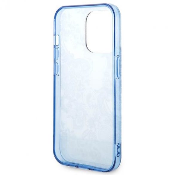 Guess GUHCP14LHGPLHB iPhone 14 Pro 6,1" niebieski/albastru Hardcase Husă Porțelan Collection